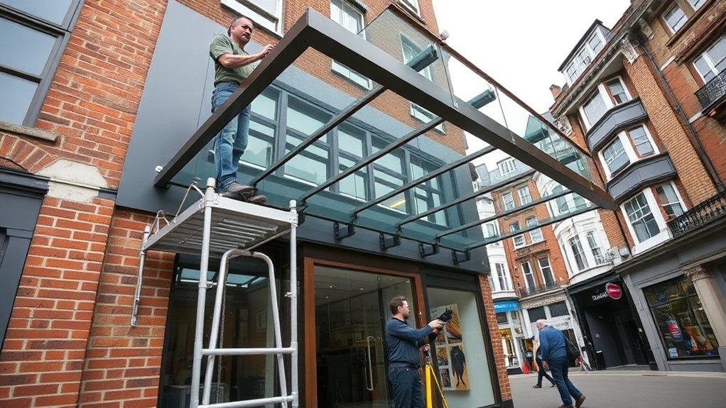 Shopfront Canopy Canning Town